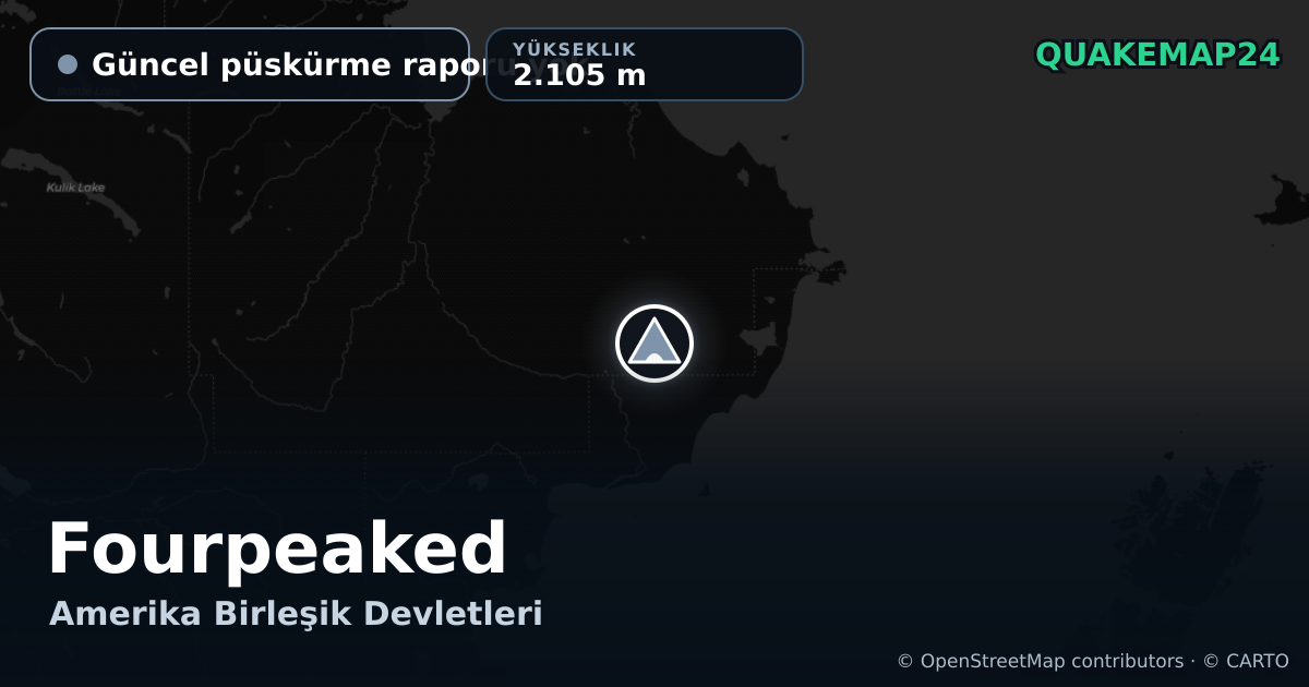 Fourpeaked · Güncel püskürme raporu yok · 2.105 m