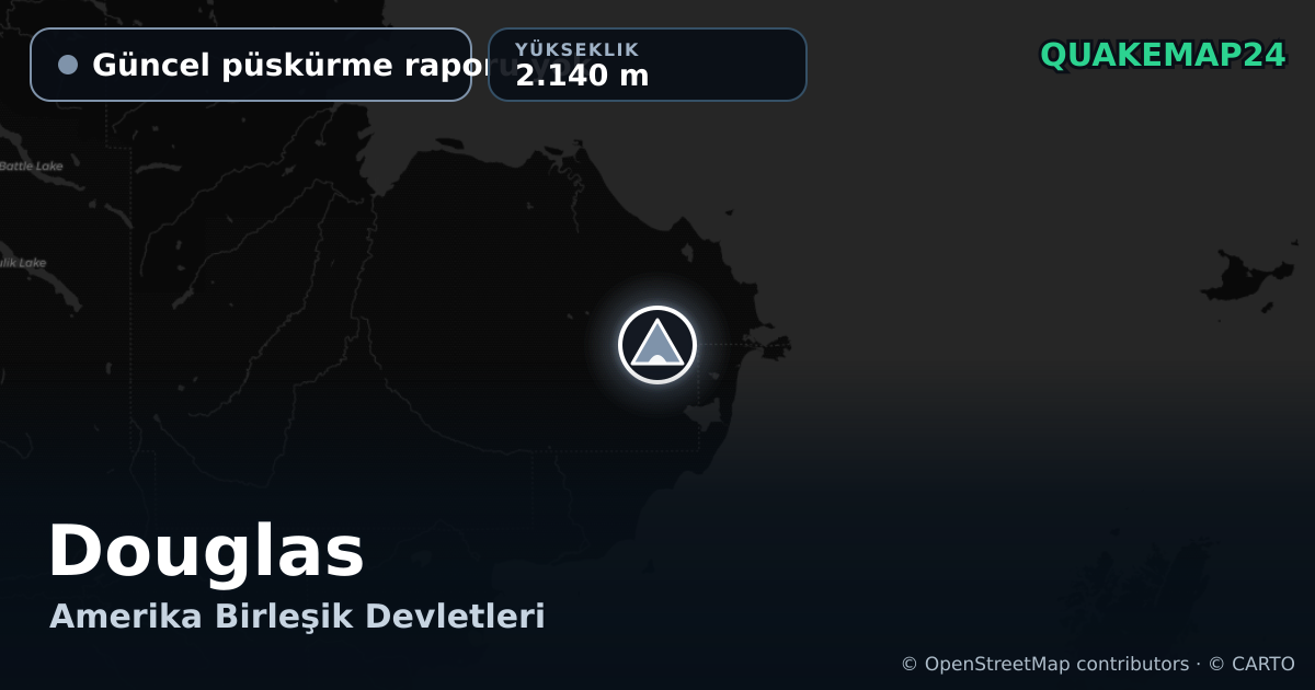 Douglas · Güncel püskürme raporu yok · 2.140 m