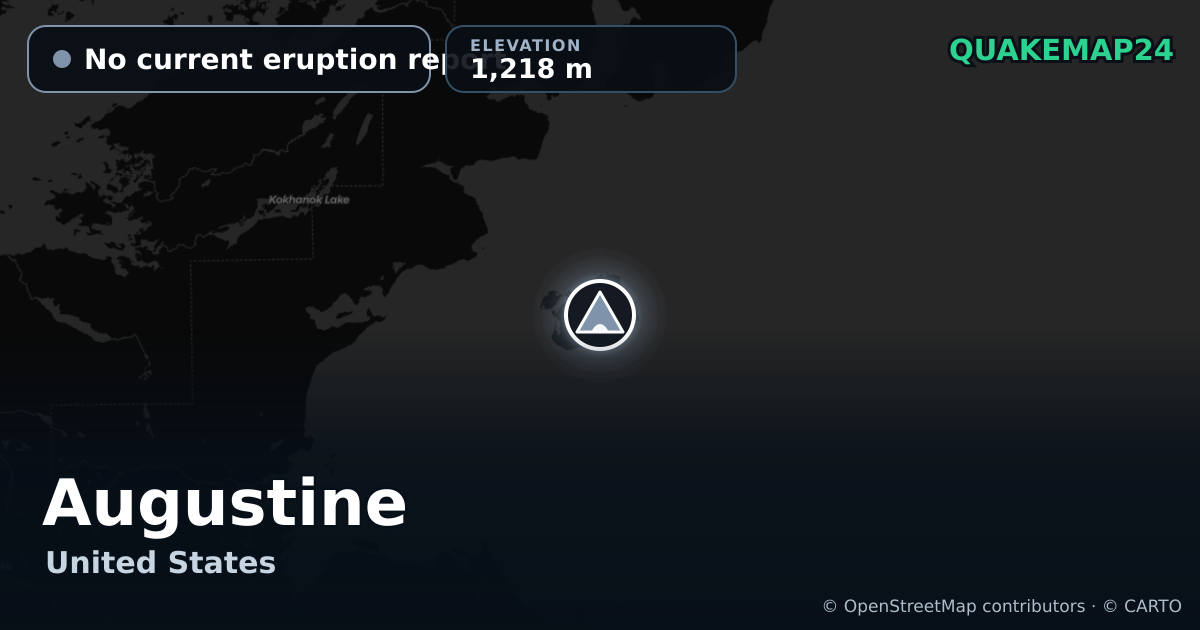 Augustine · No current eruption report · 1,218 m