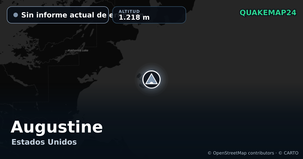 Augustine · Sin informe actual de erupción · 1.218 m