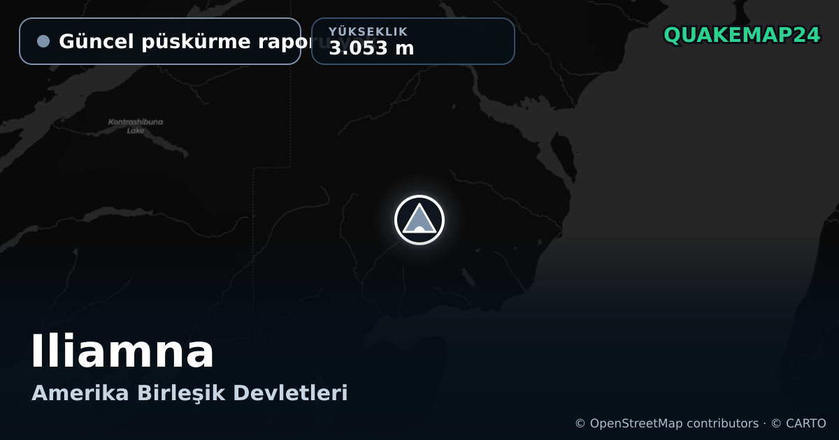 Iliamna · Güncel püskürme raporu yok · 3.053 m