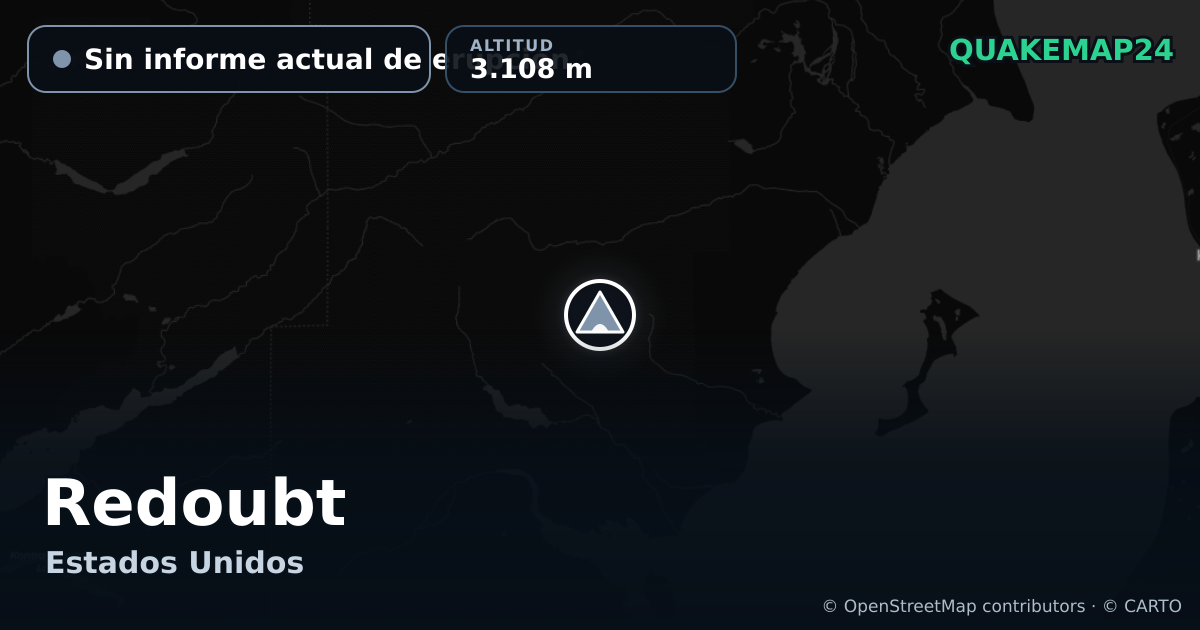 Redoubt · Sin informe actual de erupción · 3.108 m