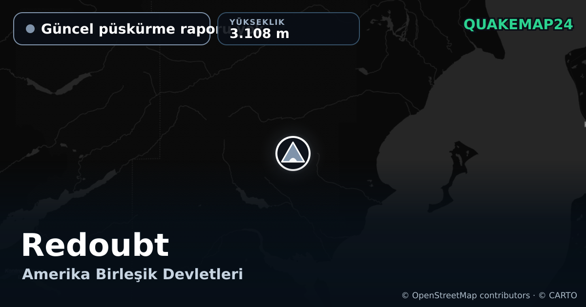 Redoubt · Güncel püskürme raporu yok · 3.108 m