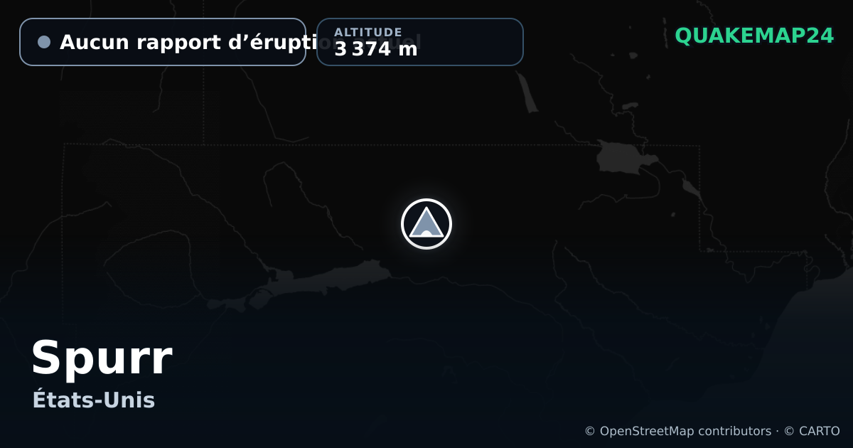 Spurr · Aucun rapport d’éruption actuel · 3 374 m