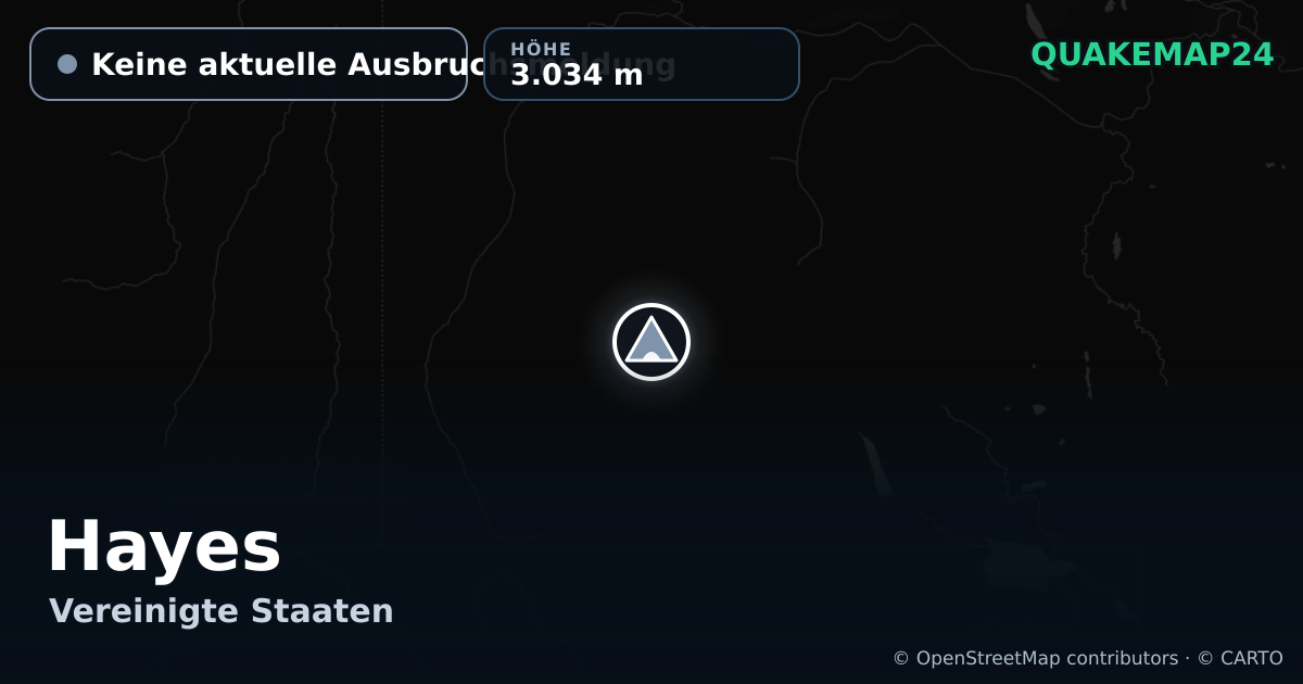 Hayes · Keine aktuelle Ausbruchsmeldung · 3.034 m