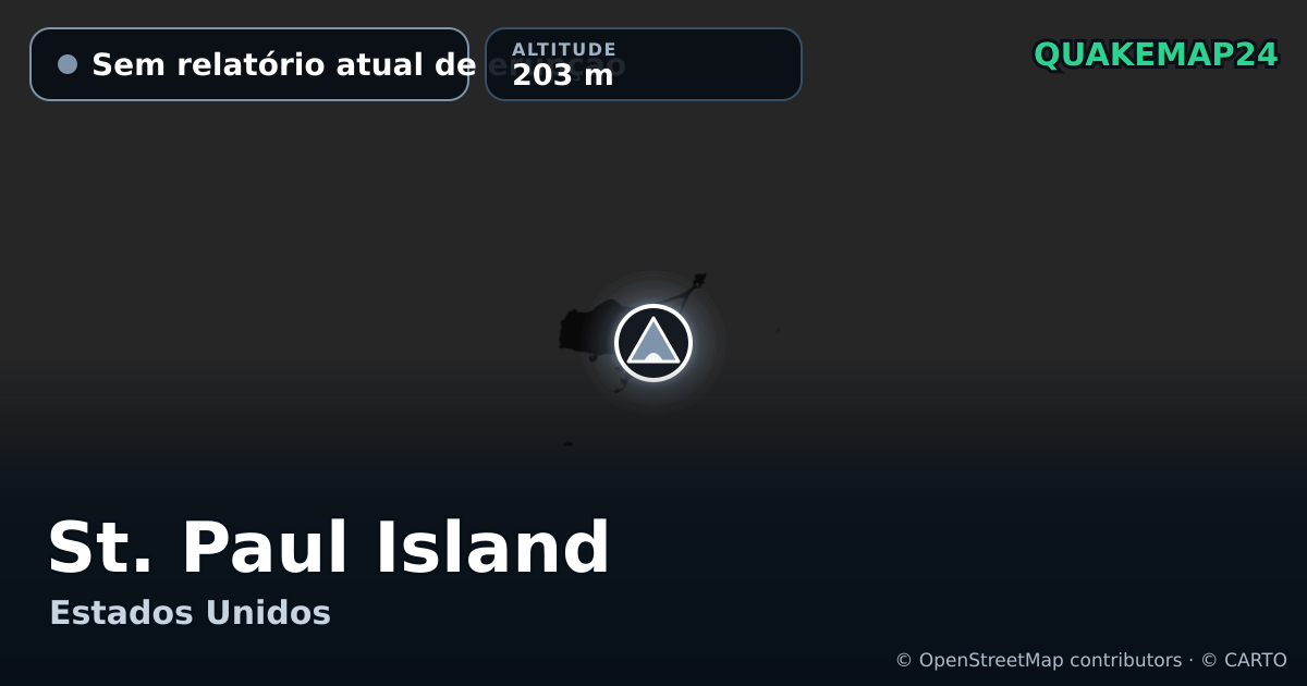 St. Paul Island · Sem relatório atual de erupção · 203 m