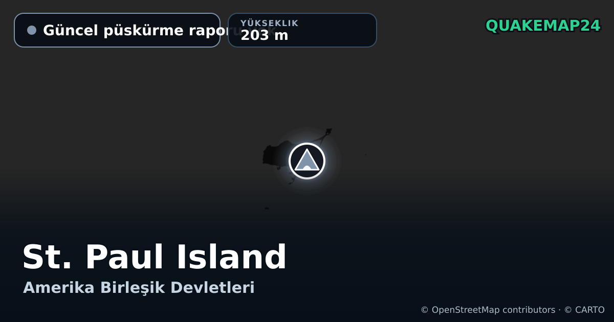St. Paul Island · Güncel püskürme raporu yok · 203 m