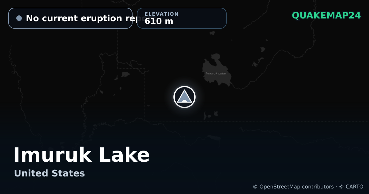 Imuruk Lake · No current eruption report · 610 m