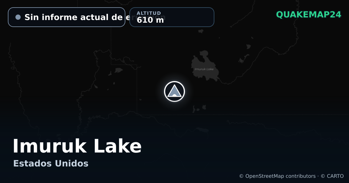 Imuruk Lake · Sin informe actual de erupción · 610 m