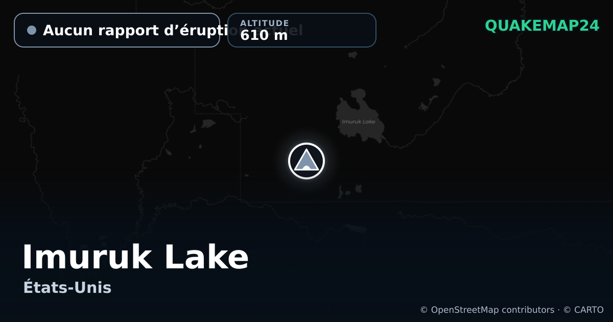 Imuruk Lake · Aucun rapport d’éruption actuel · 610 m