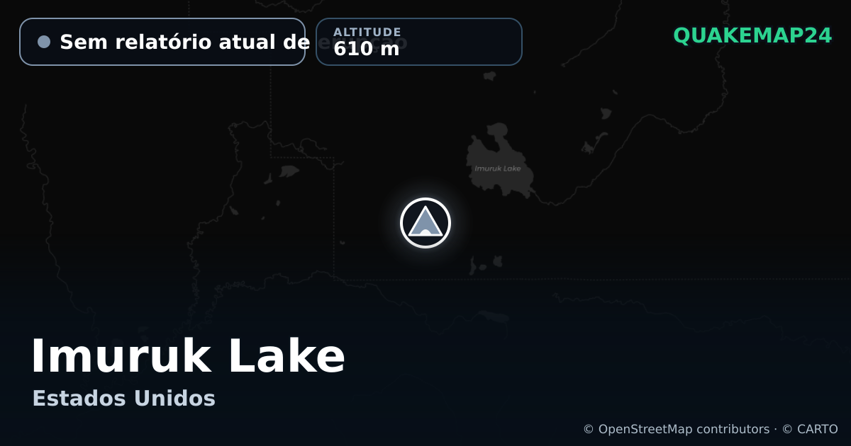 Imuruk Lake · Sem relatório atual de erupção · 610 m
