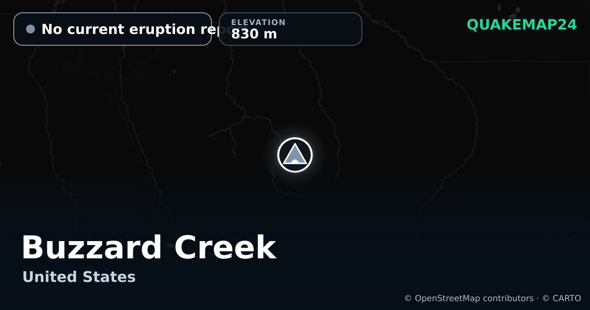 Buzzard Creek · No current eruption report · 830 m