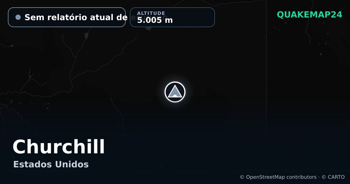 Churchill · Sem relatório atual de erupção · 5.005 m