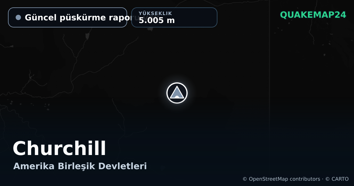 Churchill · Güncel püskürme raporu yok · 5.005 m