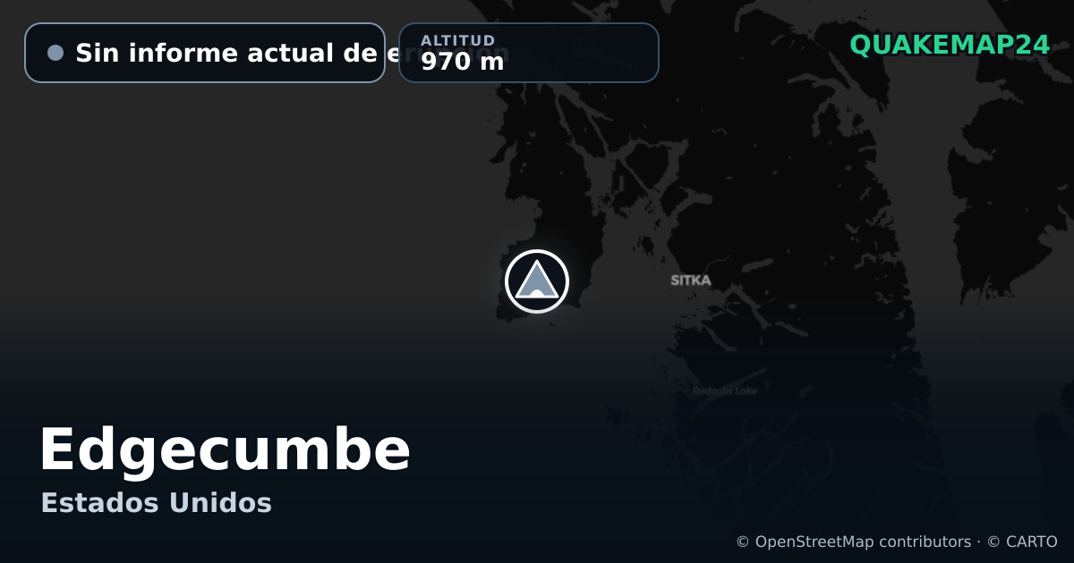 Edgecumbe · Sin informe actual de erupción · 970 m