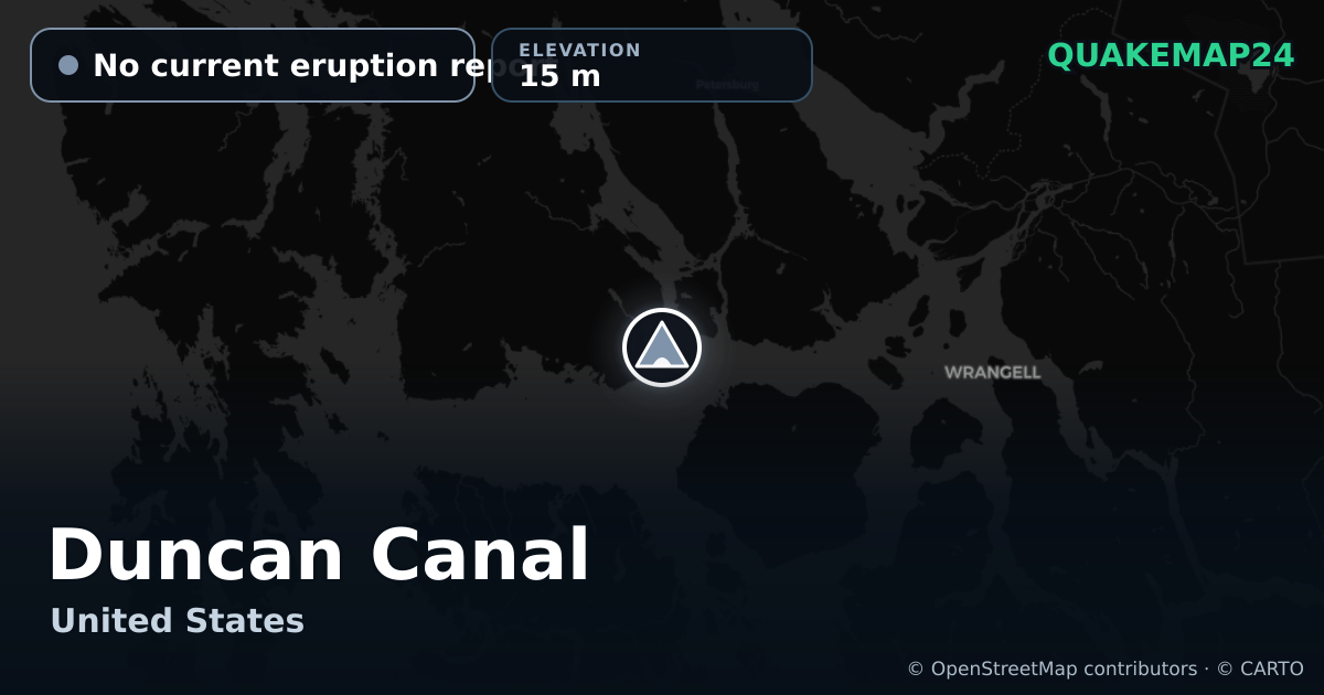 Duncan Canal · No current eruption report · 15 m