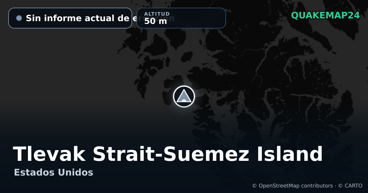 Tlevak Strait-Suemez Island · Sin informe actual de erupción · 50 m