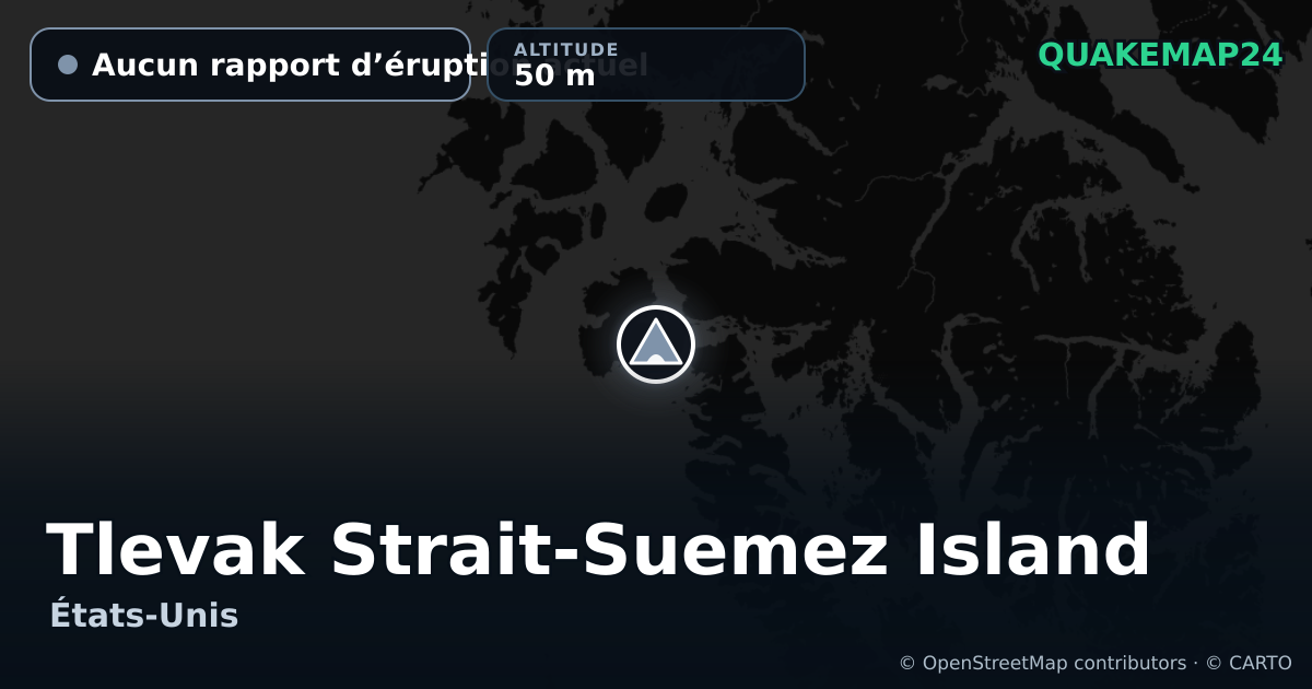 Tlevak Strait-Suemez Island · Aucun rapport d’éruption actuel · 50 m
