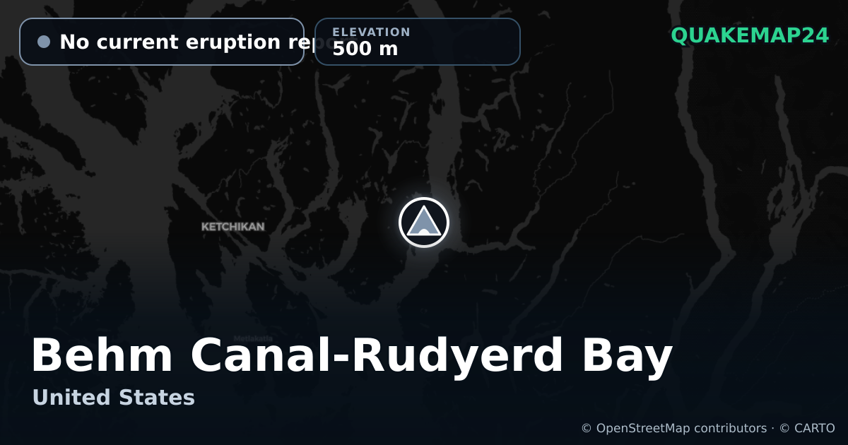 Behm Canal-Rudyerd Bay · No current eruption report · 500 m