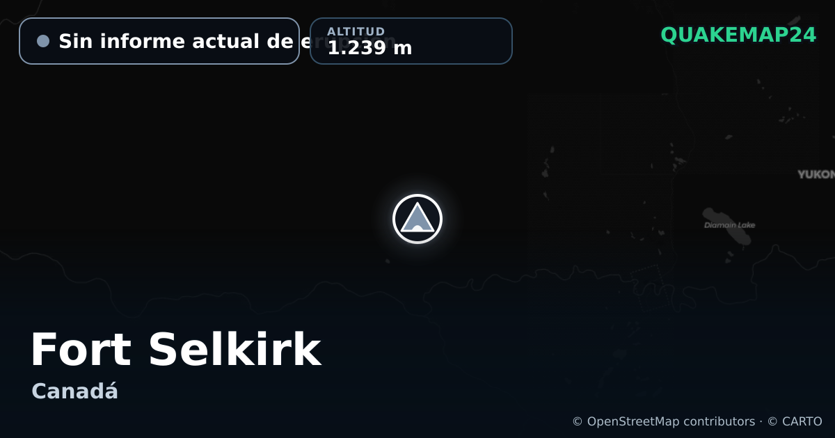 Fort Selkirk · Sin informe actual de erupción · 1.239 m
