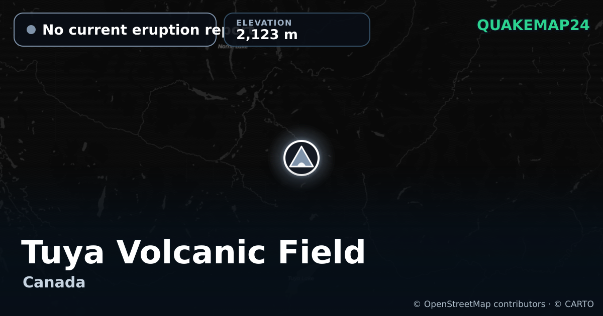 Tuya Volcanic Field · No current eruption report · 2,123 m