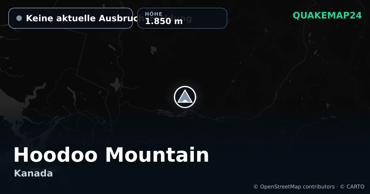 Hoodoo Mountain · Keine aktuelle Ausbruchsmeldung · 1.850 m