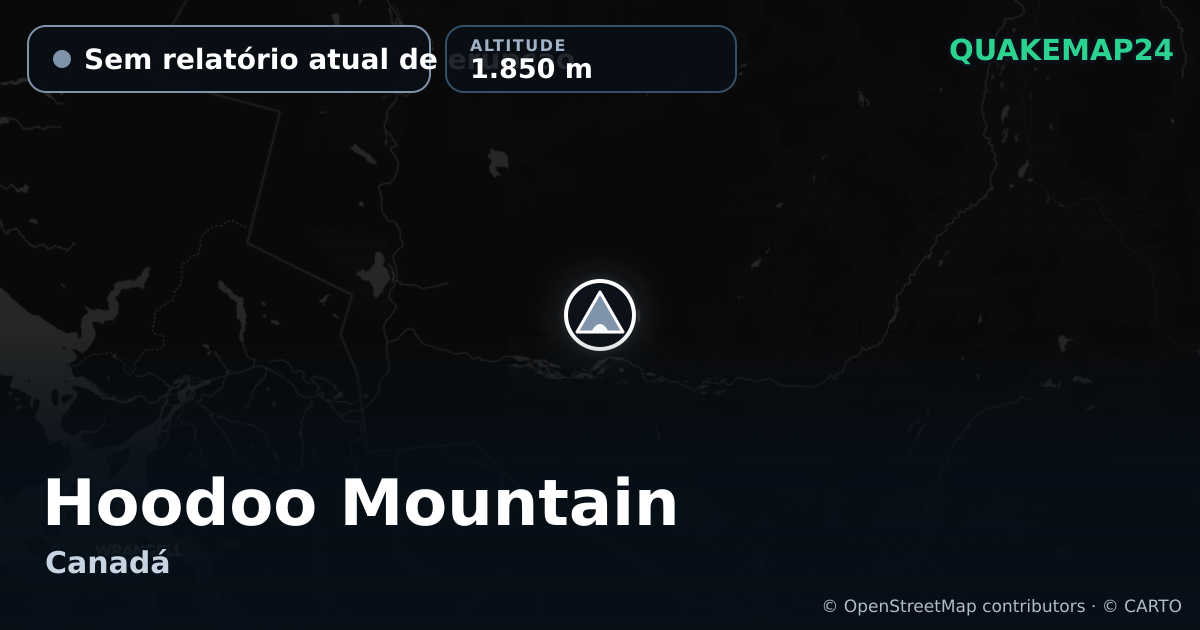 Hoodoo Mountain · Sem relatório atual de erupção · 1.850 m