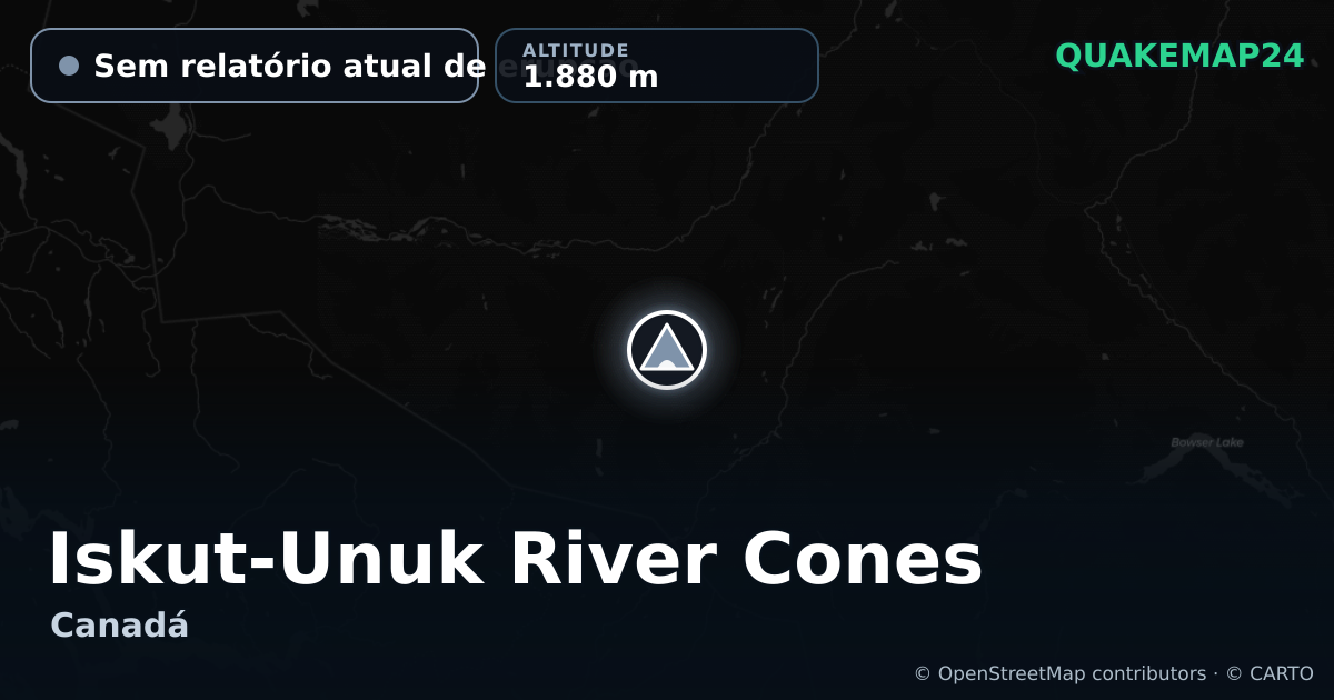 Iskut-Unuk River Cones · Sem relatório atual de erupção · 1.880 m