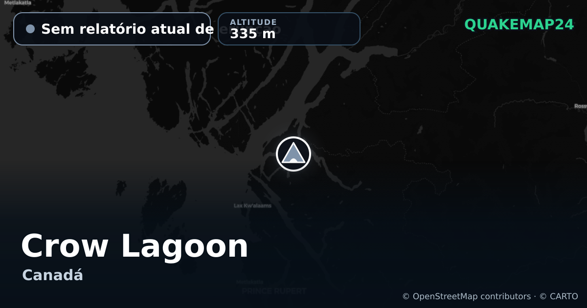 Crow Lagoon · Sem relatório atual de erupção · 335 m