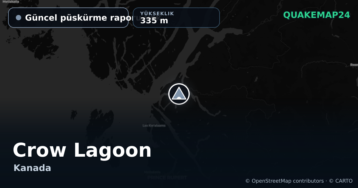 Crow Lagoon · Güncel püskürme raporu yok · 335 m