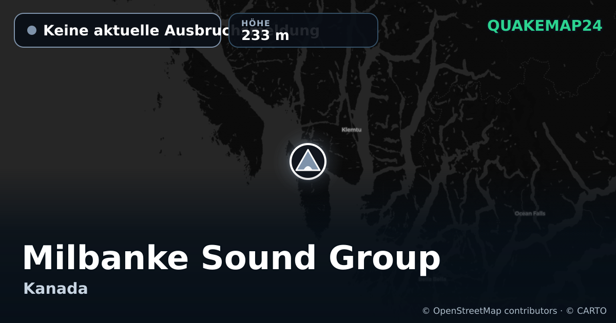 Milbanke Sound Group · Keine aktuelle Ausbruchsmeldung · 233 m