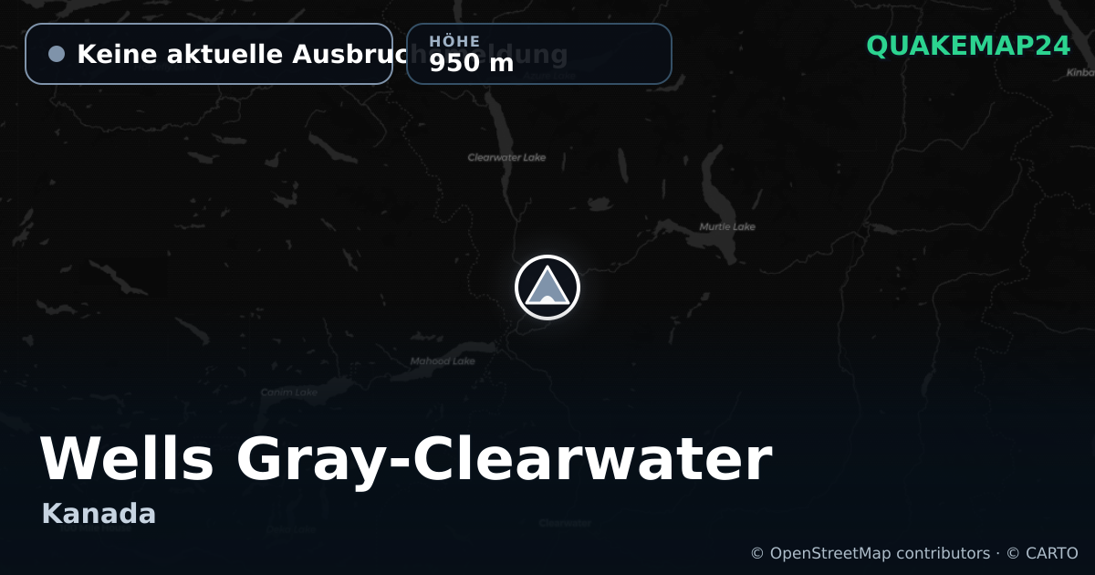 Wells Gray-Clearwater · Keine aktuelle Ausbruchsmeldung · 950 m