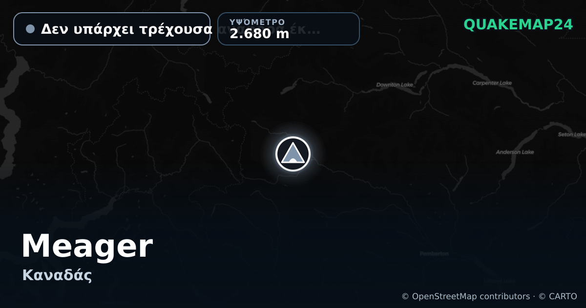 Meager · Δεν υπάρχει τρέχουσα αναφορά έκρηξης · 2.680 m