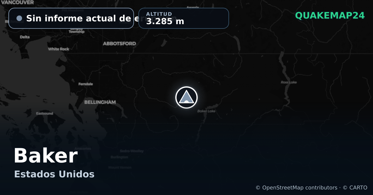 Baker · Sin informe actual de erupción · 3.285 m