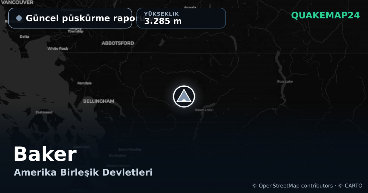 Baker · Güncel püskürme raporu yok · 3.285 m