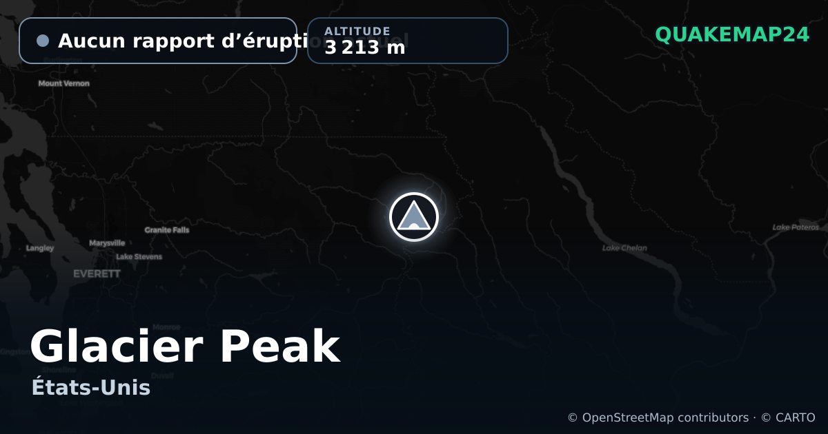 Glacier Peak · Aucun rapport d’éruption actuel · 3 213 m