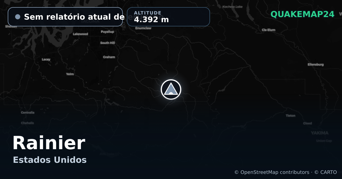 Rainier · Sem relatório atual de erupção · 4.392 m