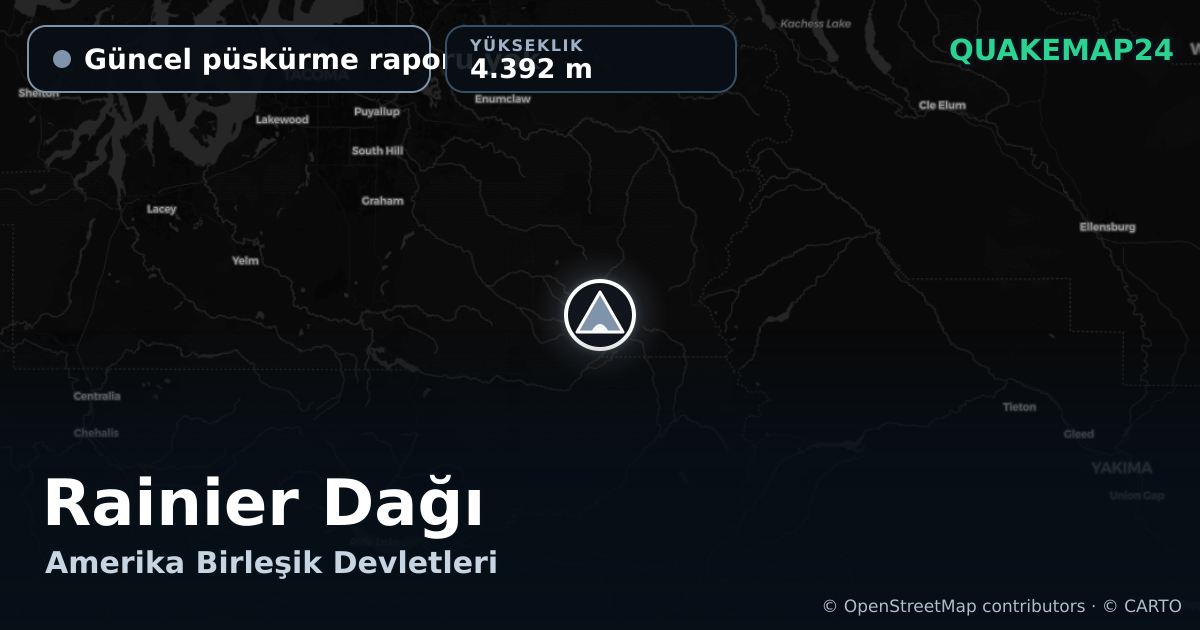 Rainier Dağı · Güncel püskürme raporu yok · 4.392 m