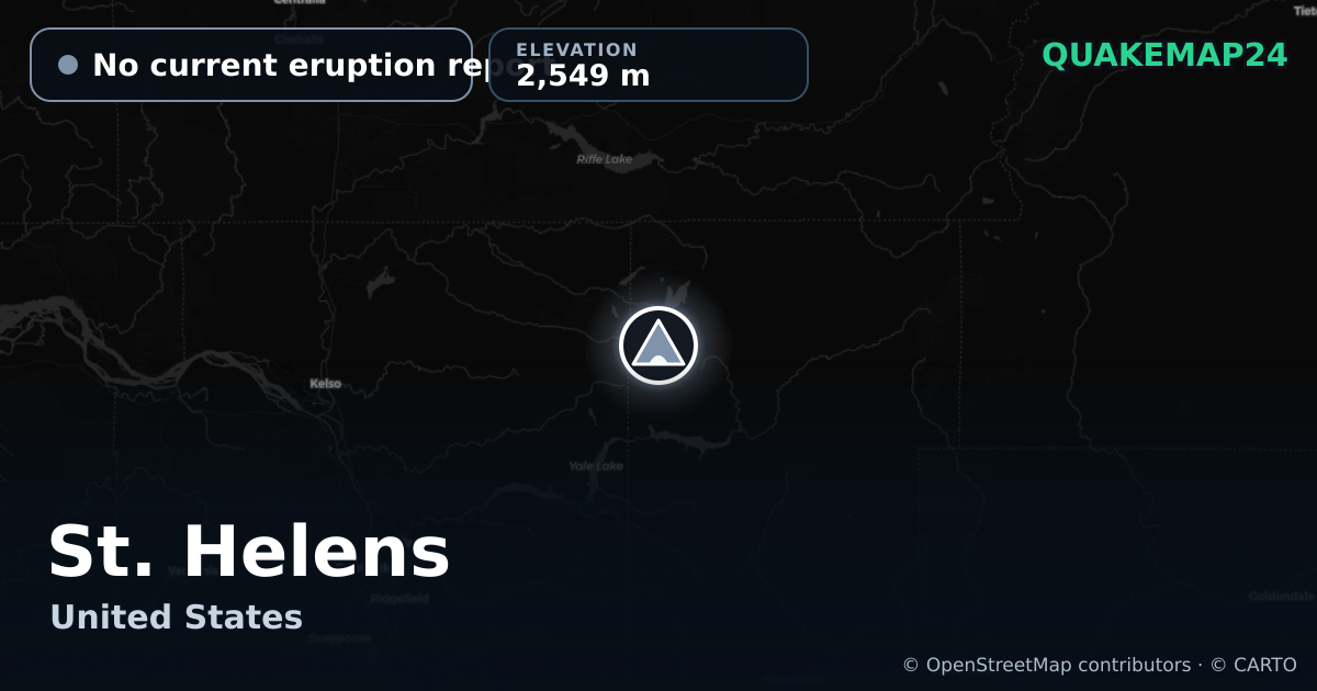 St. Helens · No current eruption report · 2,549 m