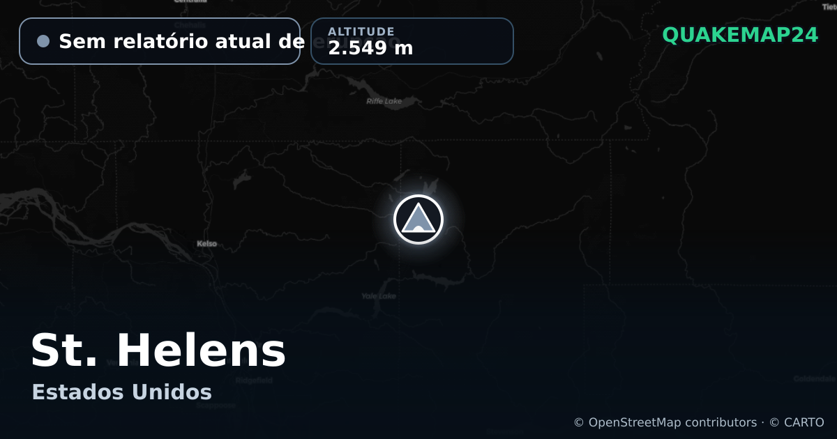 St. Helens · Sem relatório atual de erupção · 2.549 m