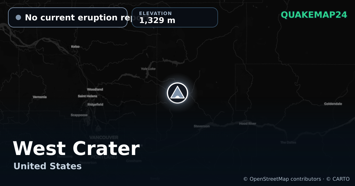 West Crater · No current eruption report · 1,329 m