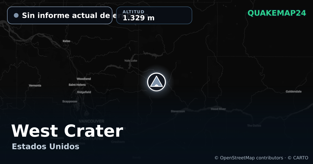 West Crater · Sin informe actual de erupción · 1.329 m