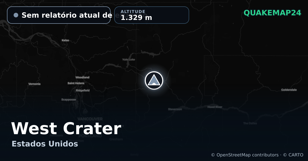 West Crater · Sem relatório atual de erupção · 1.329 m