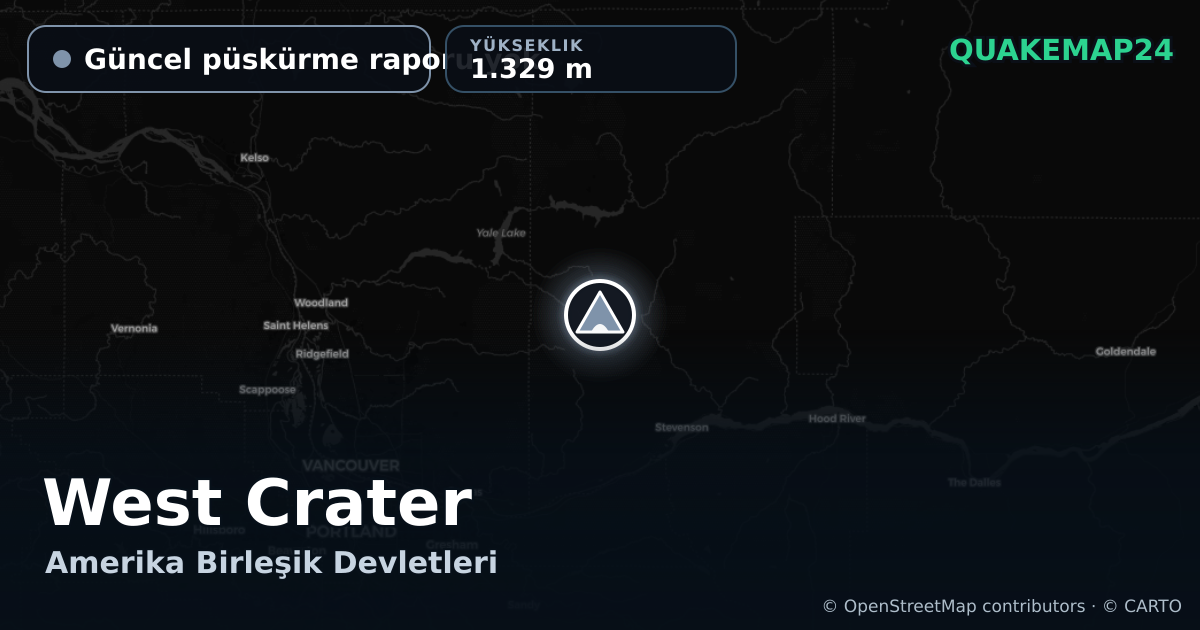 West Crater · Güncel püskürme raporu yok · 1.329 m