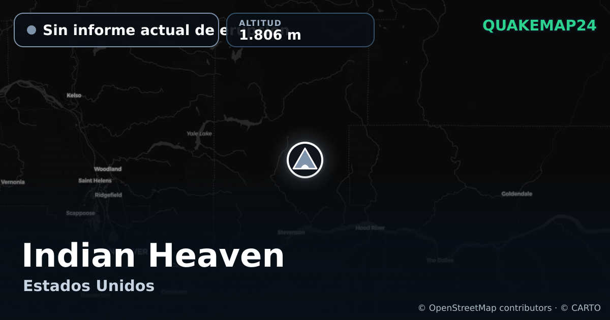 Indian Heaven · Sin informe actual de erupción · 1.806 m