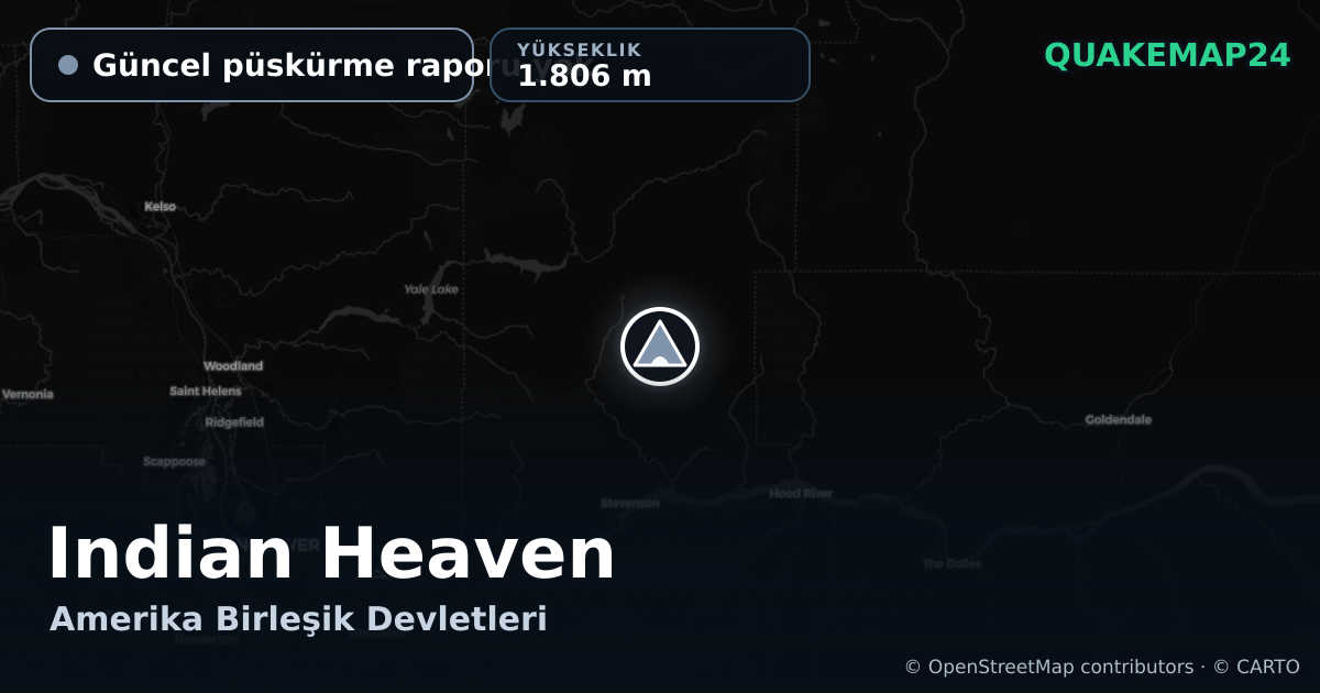 Indian Heaven · Güncel püskürme raporu yok · 1.806 m