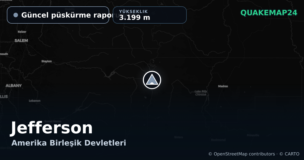 Jefferson · Güncel püskürme raporu yok · 3.199 m