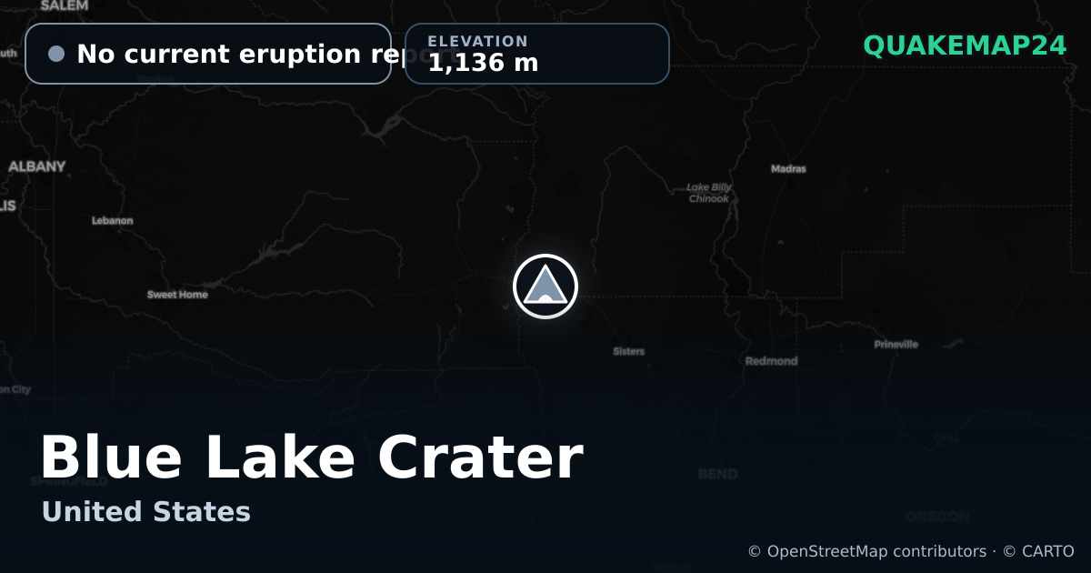 Blue Lake Crater · No current eruption report · 1,136 m