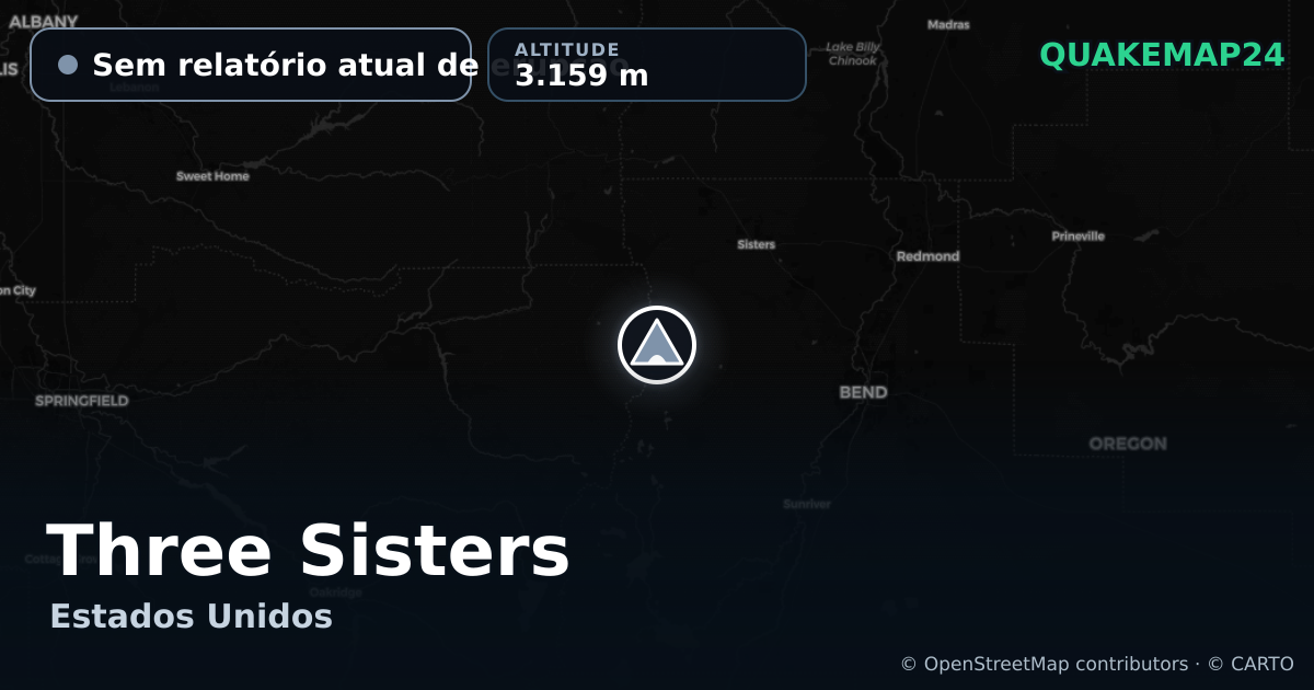 Three Sisters · Sem relatório atual de erupção · 3.159 m