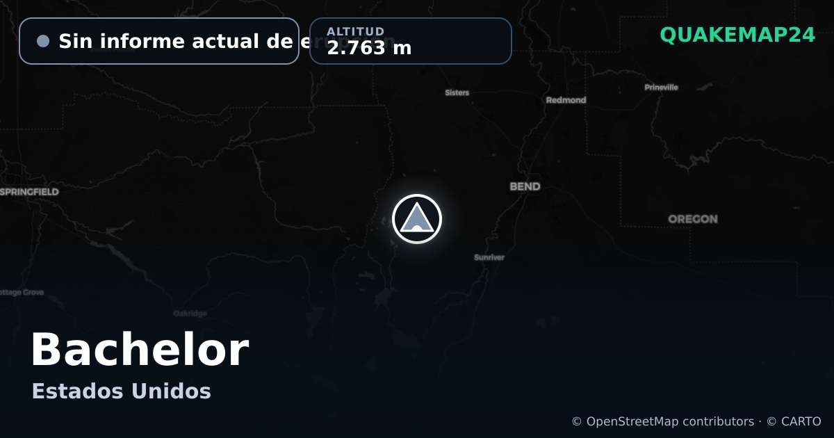 Bachelor · Sin informe actual de erupción · 2.763 m